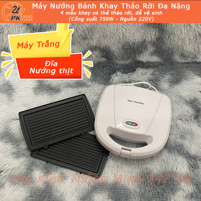 Máy Nướng Bánh Khay Tháo Rời Nướng Bánh Mì Sandwich Bánh Waffle Bánh Quế Nhiều Mẫu Khay Đa Năng