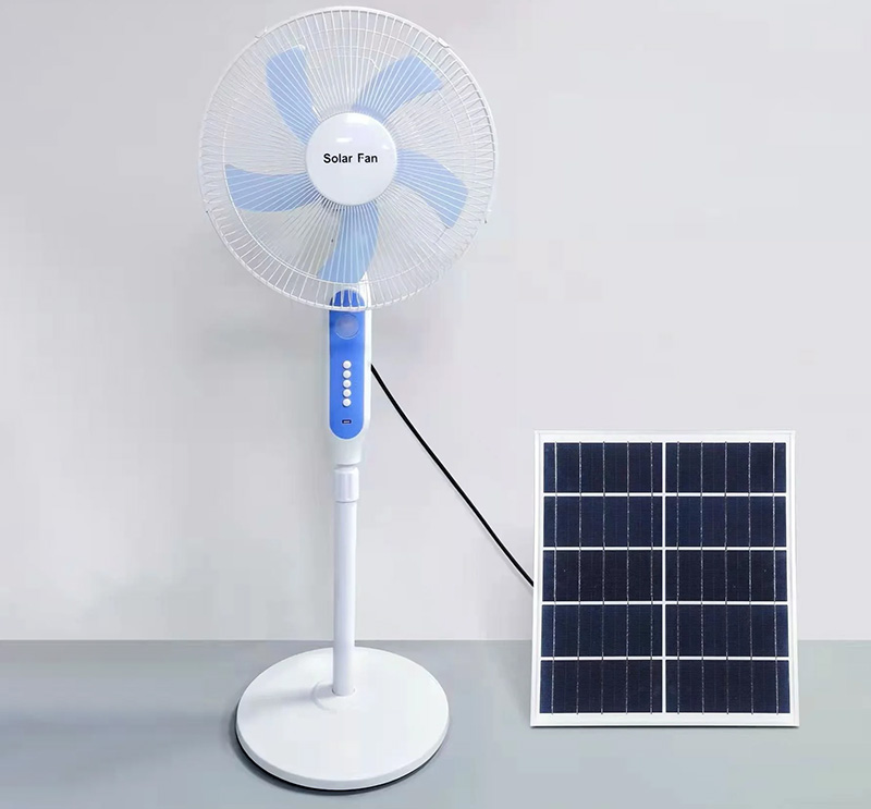 Quạt tích điện năng lượng mặt trời HS188 Solar Fan - Trắng đứng